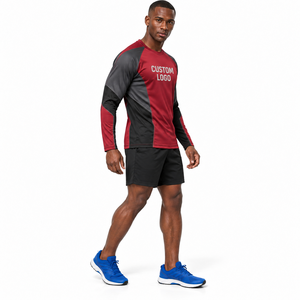 Camiseta Deportiva de Punto para Hombre, de Secado Rápido, Personalizada, de Malla de Poliéster, Absorbente de Humedad, Ecológica, Antiarrugas, para Fitness - Product Image 2