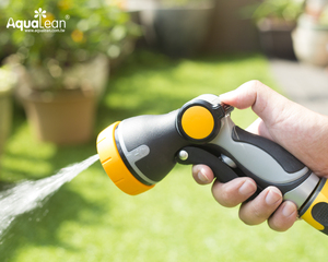 Pistolet d'arrosage de jardin en métal pour le lavage des animaux et des voitures, robuste, avec poignée ergonomique à bouton-poussoir - Product Image 2