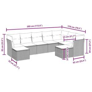 Conjunto de Sofás de Jardín Color Crema - Product Image 3