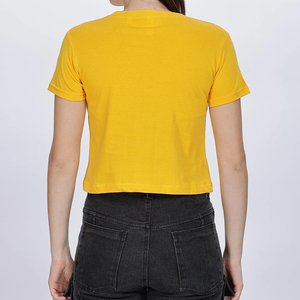 Camisetas Básicas para Mujer, Tops de Verano, Corte Recortado, Manga Corta, Corte Regular, Ecológicas, 100% Algodón, Secado Rápido, Personalizables, Lindas, para Gimnasio - Product Image 2