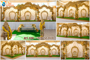 Gujarati Wedding Wooden Mayur Mandap Maharani Mandap for Grand Hindu Marriage High-End Maharani Mandap for Luxury Wedding - Product Image 4