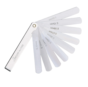 SHINWA Feeler <b>Gauge</b> 73780 for clearance gap <b>measurement</b> with 9 Leaves Range 100mm with portable plastic case - Product Image 1