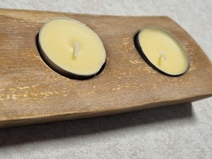 Portavelas de Madera Tipo Cuenco - Hecho a Mano con Grabado y Colores Personalizados, Decoración de Alta Calidad para el Hogar, Venta al por Mayor para Navidad - Product Image 6