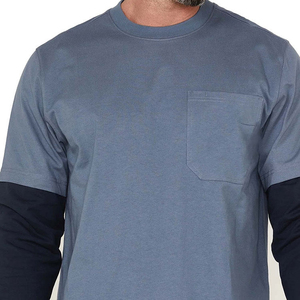 Camiseta de Manga Larga de Algodón Grueso de 280 g con Logotipo Personalizado, Doble Capa, Estilo Vintage Lavado, Informal y Moderna para Hombre - Product Image 6