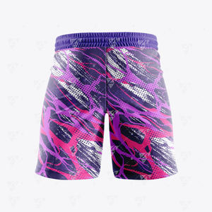 กางเกงขาสั้นชายหาดทรงฮิปสเตอร์เอวยางยืดพิมพ์ลายแบบรีดร้อน ป้องกันรอยยับ มีกระเป๋าข้าง - Product Image 4