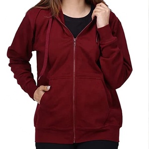 Custom OEM Loose Fit Casual Winter Warm High Quality Wholesale Blank Women <b>Zip</b> <b>Up</b> <b>Hoodie</b> - Product Image 1