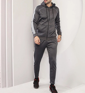 Men Hooded Activewear Tracksuit Zipper <b>Jacket</b> Pants Set Sportswear OEM Supplier - Product Image 1