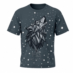 T-shirt Homme Premium Durable Nouvelle Collection Tendance Imprimé Galaxie Étoilée Coupe Oversize Motif Cosmique Manches Courtes Streetwear - Product Image 2