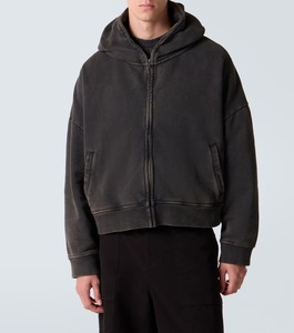 Sweat-shirt à capuche pour homme, coupe classique, noir uni, coton French Terry, respirant, écologique, 370g, vêtement d'automne - Product Image 2