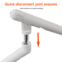 Soporte de Escritorio para un Solo Monitor AUKI con Diseño Patentado, Certificado CE RoHS, Brazo Mecánico con Resorte, Ajustable de 13-32 Pulgadas, VESA, 10 kg