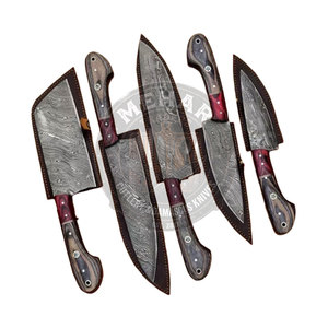 Bulk Quantity Handmade Damascus <b>Kitchen</b> <b>Knife</b> Set Wood Handle New Arrival Damascus <b>Kitchen</b> <b>Knife</b> Set - Product Image 3