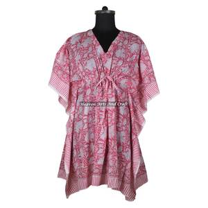 Tuniques de mode pour femmes, tenues de plage, robes décontractées, kaftans courts sans manches à manches chauve-souris - Product Image 3