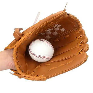 Gant de baseball en cuir véritable de qualité supérieure, ajustable, avec logo personnalisé, respirant, pour adulte et jeune, équipement sportif pour le receveur et le démarqueur - Product Image 2