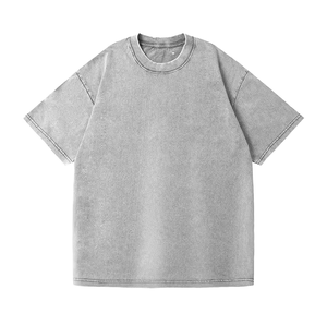เสื้อยืดคอกลมแขนสั้นทรงโอเวอร์ไซส์สำหรับผู้ชาย ผ้าคอตตอน 100% แบบย้อมสีเอซิด น้ำหนัก 280gsm สั่งทำได้ ลดราคาช่วงซัมเมอร์ - Product Image 1
