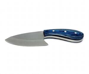 Custom Handmade Steel <b>Craft</b> Edge <b>Tool</b> with Full Tang Blue Pakkawood Scales Fixed Blade Outdoor Utility <b>Tool</b> - Product Image 3