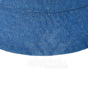 Blue Denim Customized Adjustable <b>Bucket</b> <b>Hat</b> for <b>Men</b> 100% Cotton Casual Four Seasons Adult Wear - Product Image 2