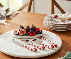 Candy Cane Handle <b>Cheese</b> <b>Knife</b> <b>Set</b> Stainless Steel Dishwasher Safe Copper Finish Head Ideal For Kitchen Use And Christmas Gifts - Product Image 4