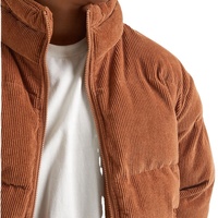 Veste matelassée en toile réversible imperméable et épaisse pour homme, avec capuche et col montant, personnalisable avec logo frontal