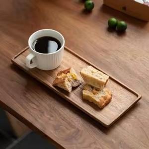 Bandeja de Servicio de Madera Natural Multiusos para Té, Café y Aperitivos, Tabla de Exhibición para Servicio a la Habitación de Hotel - Product Image 3