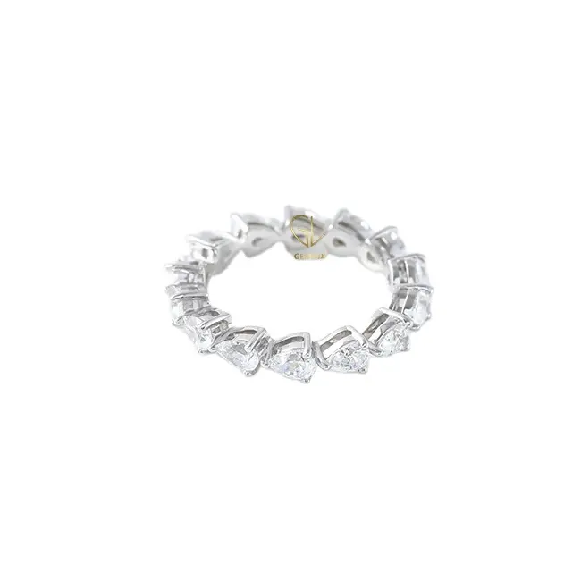 Anello da donna per proposta di fidanzamento e regalo di nozze con diamante Moissanite per eternità