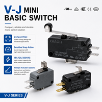 Micro-interrupteur de fin de course SPDT série V-J 16A, à action rapide, avec options d'actionneurs multiples, indice de protection IP65, intelligent, 250VAC