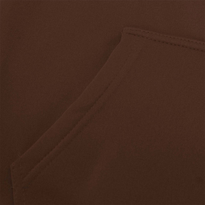 Sudadera con Capucha Extra Grande Unisex, Color Marrón Sólido, Informal, con Bolsillo, para Otoño - Product Image 6