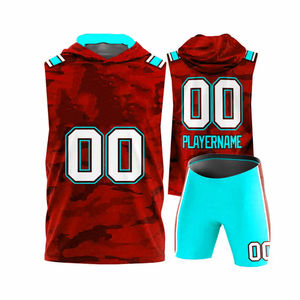 Ensemble d'uniformes de football 7 contre 7, drapeau américain, uniformes de football à capuche 7on7, uniformes de compression 7v7, uniformes personnalisés - Product Image 3