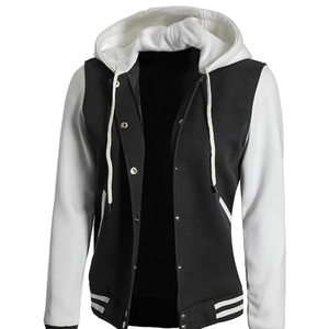 Chaqueta Universitaria Premium Personalizada, Chaqueta Letterman con Cuerpo de Lana, Mangas de Cuero y Puños Acanalados, Chaqueta de Béisbol Universitaria, Proveedor OEM ODM - Product Image 5