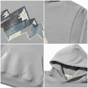 Sweat à capuche tendance de haute qualité, OEM, pull-over uni, teint, lourd, avec logo imprimé, en coton, surdimensionné, personnalisé, unisexe - Product Image 4