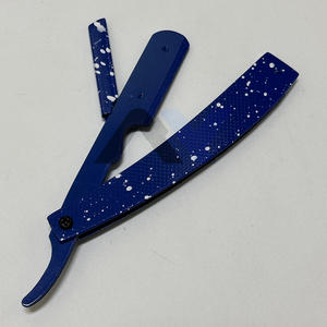 Rasoir professionnel pour barbier, lame simple, couteau à lame fixe en acier inoxydable, lame remplaçable, manche pliable - Product Image 6