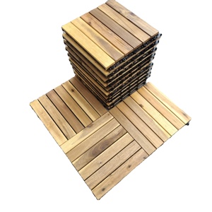 Baldosas de Madera Encajables para Terraza, Patio, Balcón, Jardín, 30 x 30 cm, Fácil Instalación, Impermeables, Resistentes al Fuego, Antideslizantes - Product Image 1