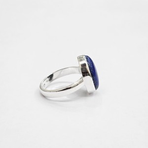Classic Oval <b>Lapis</b> <b>Lazuli</b> Gemstone <b>Ring</b> Handcrafted 925 Sterling Sliver Smooth Bezel Frame Band Everyday Wear - Product Image 3