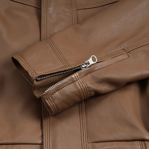 <b>Gloves</b> City New High Street Winter Jacket Waterproof Outdoor Jet Black Leather Coat Stand Collar Fashionable for Motorcycles - Product Image 4