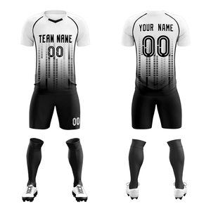 Conjunto de Camiseta de Fútbol Unisex Personalizada, Verde y Negro, Manga Corta, Sublimada, Absorbente de Humedad, Ajuste Atlético, Nombre del Equipo Impreso, Letra a Cuadros - Product Image 2