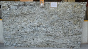 Plan de travail en granit aspect marbre blanc gris, surface polie, dalle prédécoupée pour îlot de cuisine et villa - Product Image 1