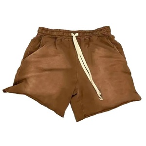 Shorts en molleton de coton pour hommes, vente en gros OEM, broderie personnalisée, imprimé, pour la gym, la course, l'entraînement, avec poches zippées - Product Image 3