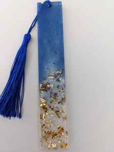 Nouveau marque-page en bois fait main avec fleurs pressées, paillettes dorées, personnalisé, durable, pour étudiants - Product Image 6