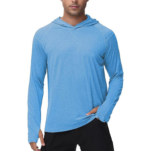 Camisa de Pesca para Hombre, Gris, Manga Larga, con Capucha, Protección Solar UPF 50, Secado Rápido, Estampada, con Bolsillo para Gafas de Sol - Product Image 3