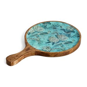 Wooden Pizza Platter Serving <b>Tray</b> for Snacks <b>Tea</b> Kitchen and Dining Serving Decor Dessert Serving <b>Tray</b> Available At Best Price - Product Image 4