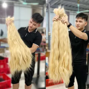 Extensions de cheveux humains 100% vietnamien, matières premières non traités, en vrac, lisses, coloration