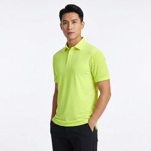 Chemises de golf pour hommes en coton tricoté à manches courtes de haute qualité, douces, respirantes, confortables et à séchage rapide, avec couleurs et logo personnalisables - Product Image 4