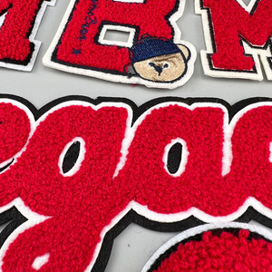 Wholesale Custom Chenille Embroidered Letter <b>Patches</b> Nonwoven Felt Iron-<b>On</b> <b>Sew</b>-<b>On</b> Varsity <b>Patch</b> for Garments - Product Image 5