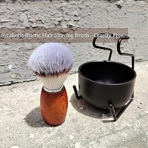 Set de Afeitado para Hombre, 3 Piezas, Incluye Brocha de Afeitar, Tazón para Afeitar y Soporte para Brocha - Product Image 2