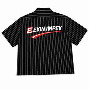 เสื้อเชิ้ตแขนสั้นคอจีนสไตล์ลำลองคุณภาพสูงสำหรับผู้ชาย ยี่ห้อ Ekin Impex เหมาะสำหรับฤดูร้อน ติดกระดุม ผลิตจากโพลีเอสเตอร์ 100% - Product Image 2
