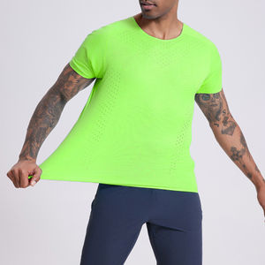 Camisetas de Gimnasio para Hombre de Spandex/Poliéster, Impresión de Logotipo Personalizado, Absorción de Sudor, Secado Rápido, Ropa para Correr, Ropa para Trotar - Product Image 5