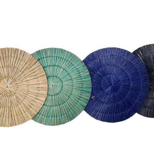 Set de table en rotin fait main de qualité supérieure, motif floral |   Assiette de présentation en osier naturel pour la mise en place de la table à manger |   Écologique Rustique - Product Image 3