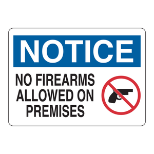 Panneau PVC « Interdiction des armes à feu » Brady, durable, pour intérieur/extérieur, pour bureaux et installations publiques - Product Image 2