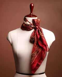 Chal de seda cuadrado hecho a mano de uso durante todo el año de otoño para mujer Artesanía Premium impresa con estilo-Hecho EN LA India - Product Image 4