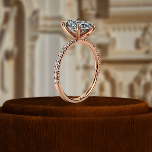 Anillo de Diamante Cultivado en Laboratorio de 1.5CT con Corte Marquesa, Anillo Clásico de Oro de 14K con Pavé, Anillo de Compromiso Solitario Certificado por IGI, Anillo Vintage - Product Image 4