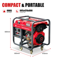 Générateur diesel à démarrage électrique TieKeHan TKH4800DSE 3kw 3.5KW, générateur diesel conventionnel
